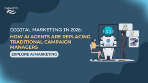 Digital marketing in 2026 showing AI marketing agents managing automated digital campaigns